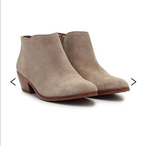 San Edelman cream suede booties